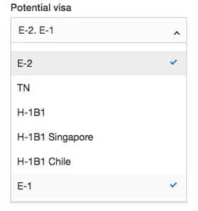 Quelles sont les entreprises qui parrainent le visa E-2 ?