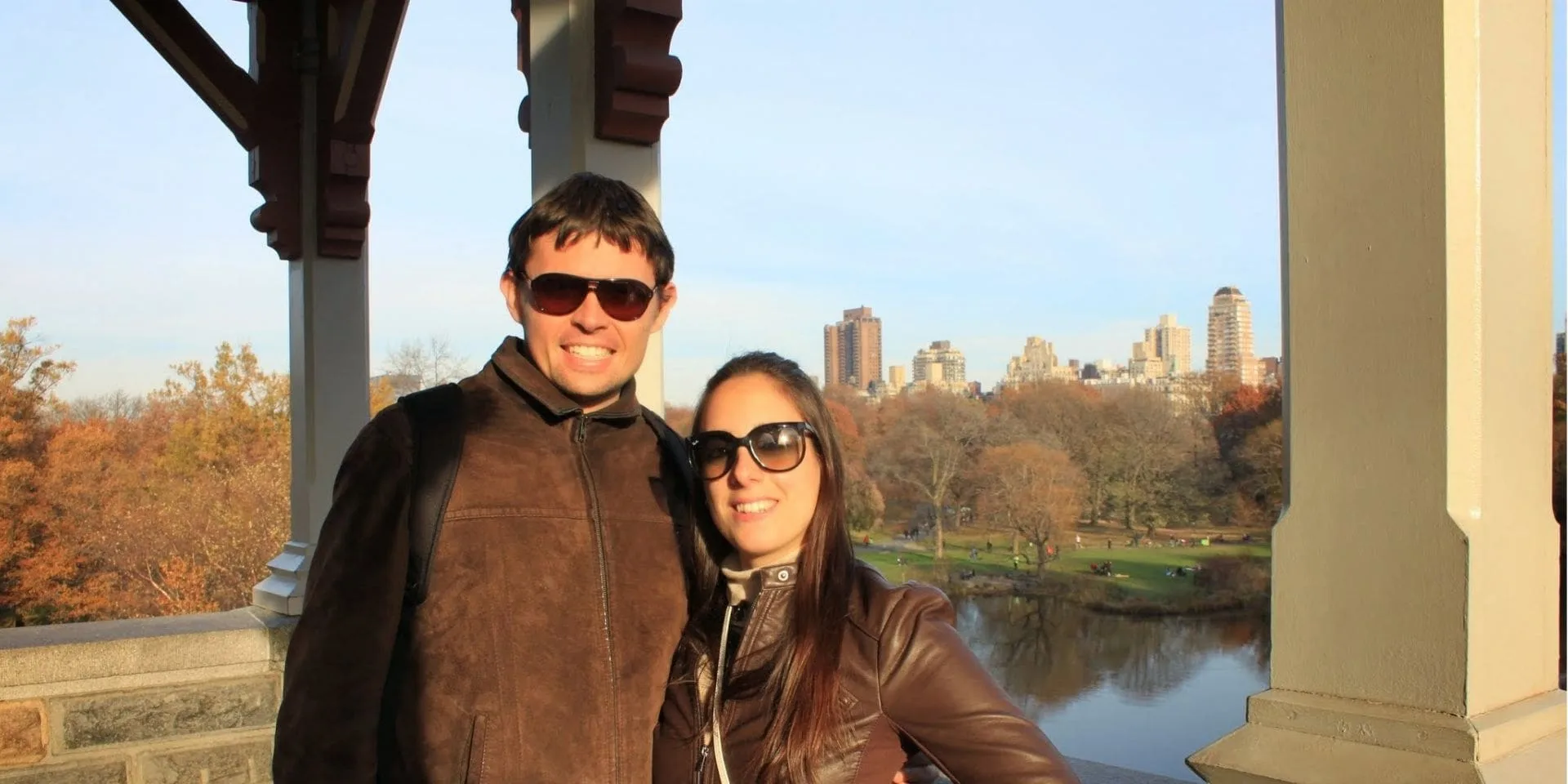 a man and woman posing for a picture