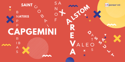 a red background with white text