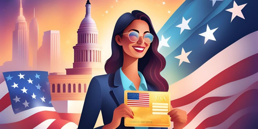 a woman holding a passport